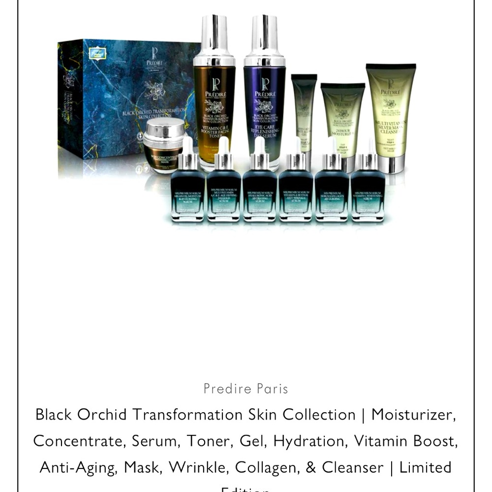 Predire Paris Black Orchid Skin Care Set